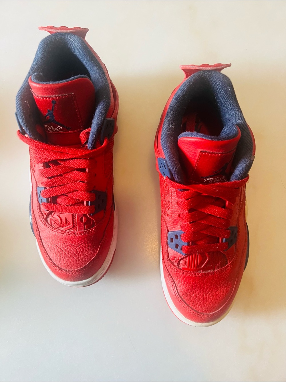 Jordan Kids' Red and Black High-Top Sneakers